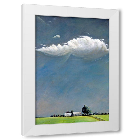 Watermill White Modern Wood Framed Art Print by Romm, Steven