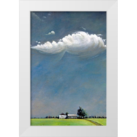 Watermill White Modern Wood Framed Art Print by Romm, Steven