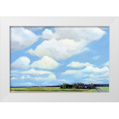 Watermill North White Modern Wood Framed Art Print by Romm, Steven