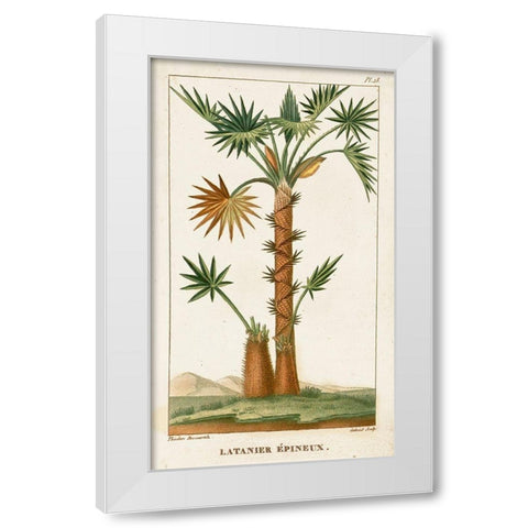 Turpin Exotic Palms I White Modern Wood Framed Art Print by Turpin