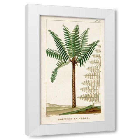 Turpin Exotic Palms III White Modern Wood Framed Art Print by Turpin