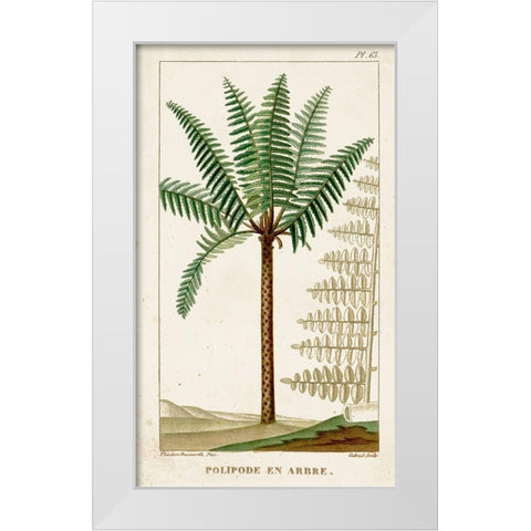 Turpin Exotic Palms III White Modern Wood Framed Art Print by Turpin