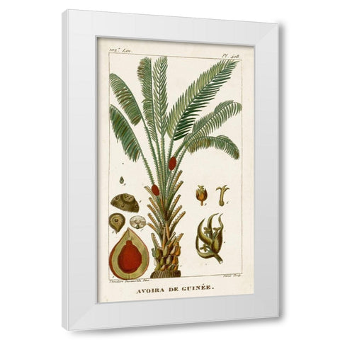 Turpin Exotic Palms VI White Modern Wood Framed Art Print by Turpin
