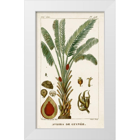 Turpin Exotic Palms VI White Modern Wood Framed Art Print by Turpin