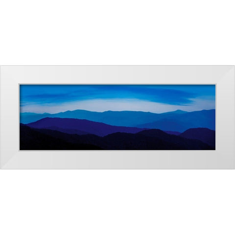Misty Mountains IV White Modern Wood Framed Art Print by McLoughlin, James