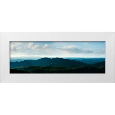 Misty Mountains V White Modern Wood Framed Art Print by McLoughlin, James