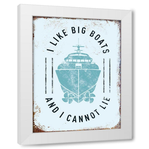 Punny Nautical II White Modern Wood Framed Art Print by Brando, J.J.