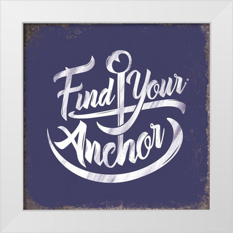 Punny Nautical IV White Modern Wood Framed Art Print by Brando, J.J.