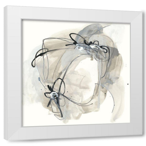 Monochrome Diaspora III White Modern Wood Framed Art Print by Vess, June Erica