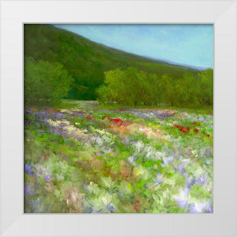 Flowers of Half Moon Bay II White Modern Wood Framed Art Print by Finch, Sheila