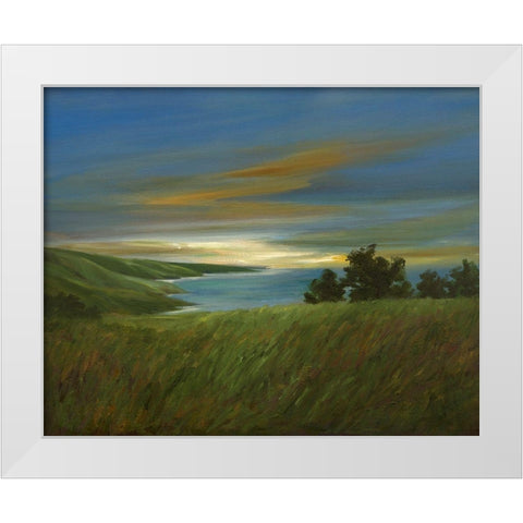 Sky at Dusk White Modern Wood Framed Art Print by Finch, Sheila