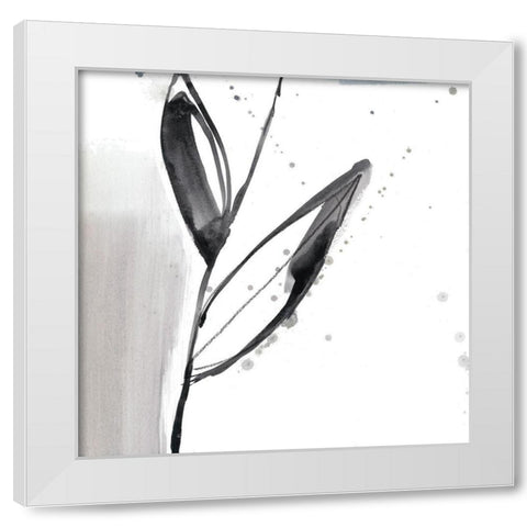 Blush Flower Splash IX White Modern Wood Framed Art Print by Goldberger, Jennifer