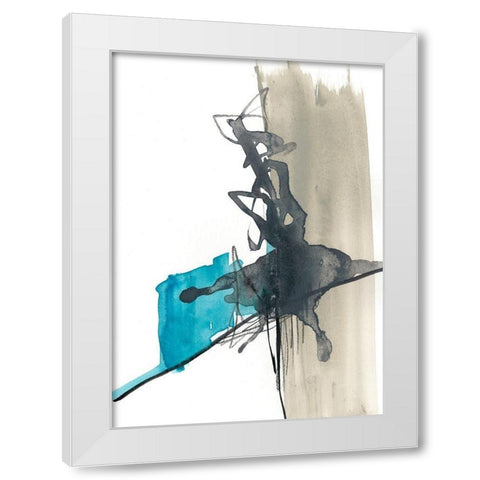 Kinetic Grid III White Modern Wood Framed Art Print by Goldberger, Jennifer