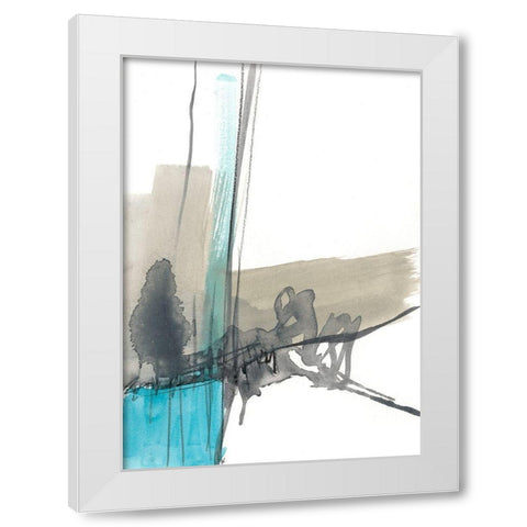 Kinetic Grid IX White Modern Wood Framed Art Print by Goldberger, Jennifer