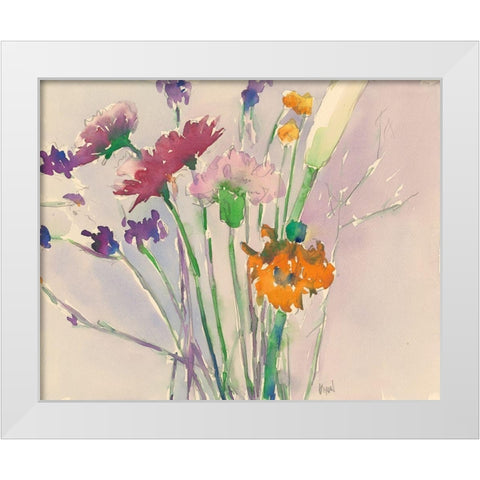 Wild Flower Cuttings White Modern Wood Framed Art Print by Dixon, Samuel
