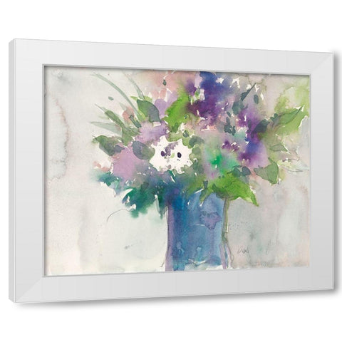 Center Piece II White Modern Wood Framed Art Print by Dixon, Samuel