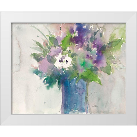 Center Piece II White Modern Wood Framed Art Print by Dixon, Samuel