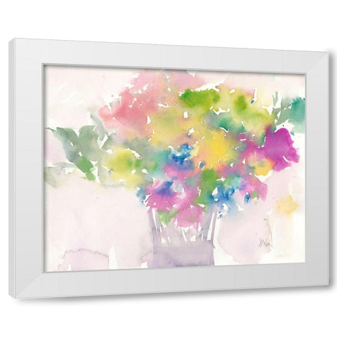 Floral Moment I White Modern Wood Framed Art Print by Dixon, Samuel