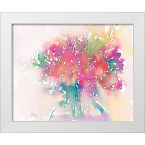 Floral Moment II White Modern Wood Framed Art Print by Dixon, Samuel