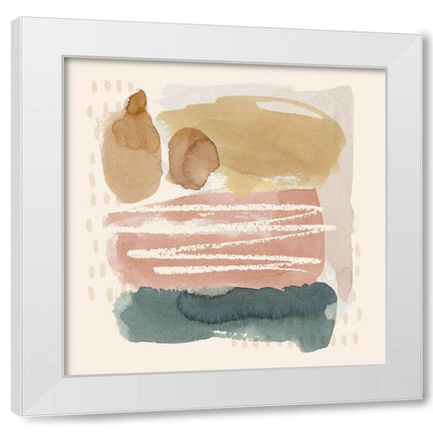 Ochre Echo I White Modern Wood Framed Art Print by Popp, Grace