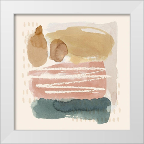 Ochre Echo I White Modern Wood Framed Art Print by Popp, Grace