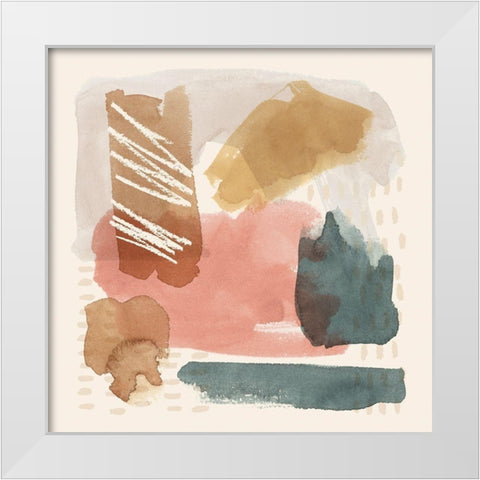 Ochre Echo II White Modern Wood Framed Art Print by Popp, Grace