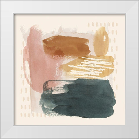 Ochre Echo IV White Modern Wood Framed Art Print by Popp, Grace