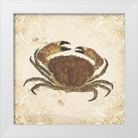 La Mer Shellfish II White Modern Wood Framed Art Print by Wang, Melissa