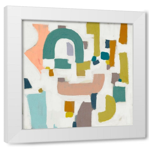 Convo I White Modern Wood Framed Art Print by Zarris, Chariklia