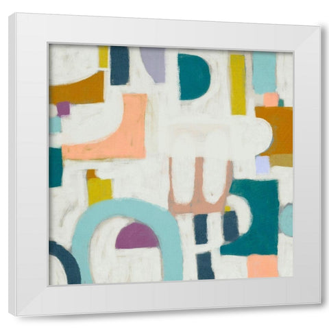 Convo II White Modern Wood Framed Art Print by Zarris, Chariklia