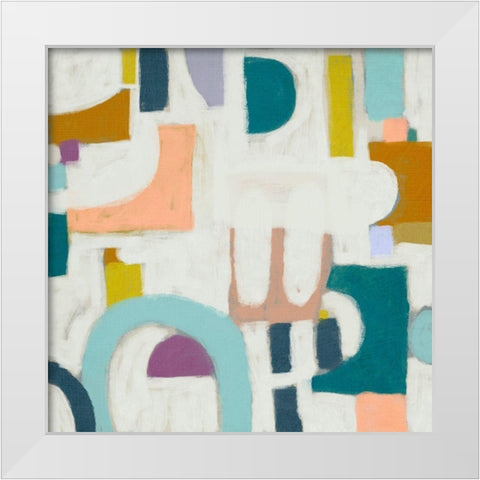 Convo II White Modern Wood Framed Art Print by Zarris, Chariklia