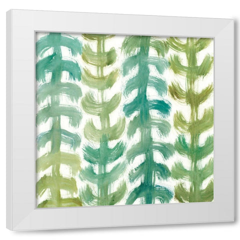 Woodbine I White Modern Wood Framed Art Print by Zarris, Chariklia