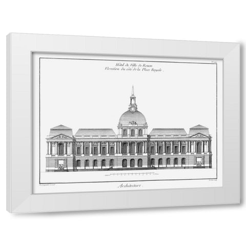 Architectural Elevation III White Modern Wood Framed Art Print by Diderot, Denis