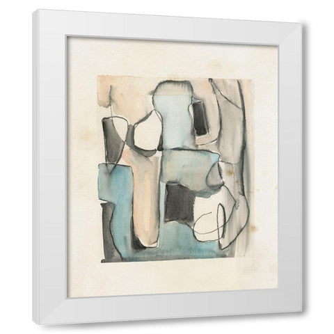 Subdued Abstract I White Modern Wood Framed Art Print by Parker, Jennifer Paxton