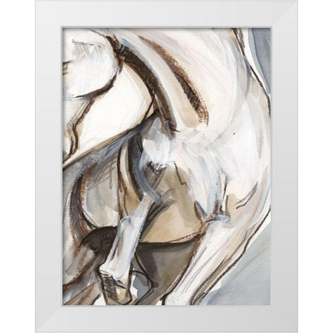 Horse Abstraction II White Modern Wood Framed Art Print by Parker, Jennifer Paxton