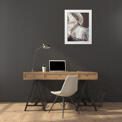 Horse Abstraction III White Modern Wood Framed Art Print by Parker, Jennifer Paxton