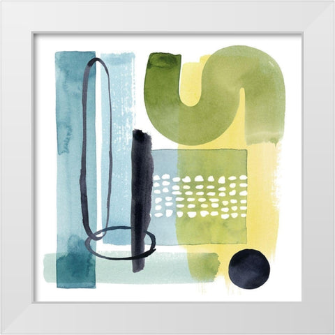 Refractions III White Modern Wood Framed Art Print by Popp, Grace