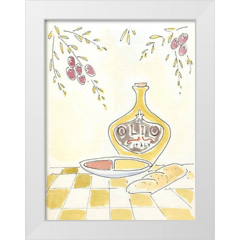 Olio della Cucina I White Modern Wood Framed Art Print by Paul, Alan