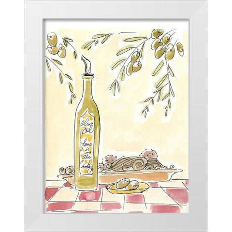 Olio della Cucina II White Modern Wood Framed Art Print by Paul, Alan