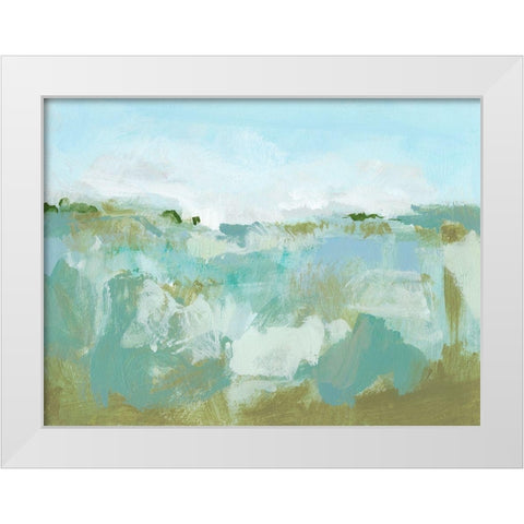 West Wind II White Modern Wood Framed Art Print by Long, Christina