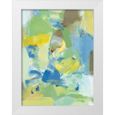 Jewels I White Modern Wood Framed Art Print by Long, Christina