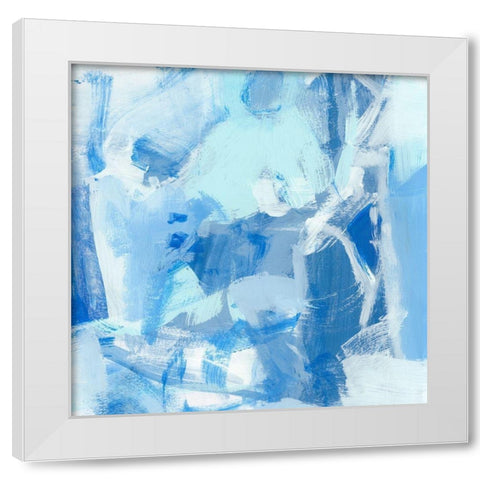 Blue Light I White Modern Wood Framed Art Print by Long, Christina