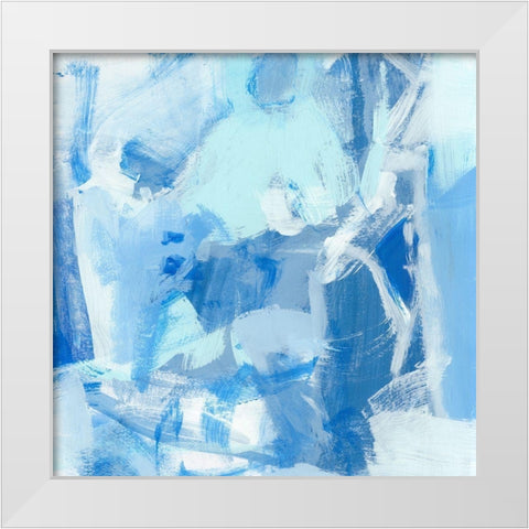 Blue Light I White Modern Wood Framed Art Print by Long, Christina