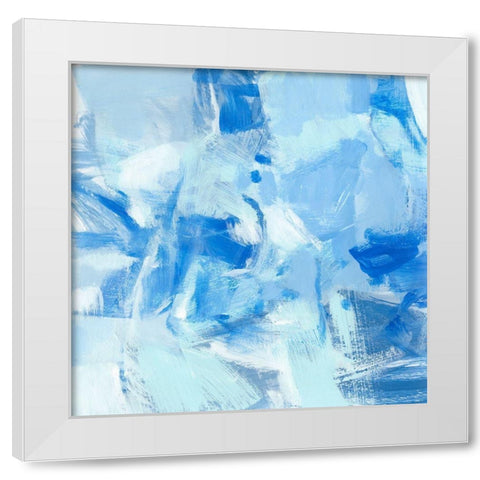 Blue Light II White Modern Wood Framed Art Print by Long, Christina