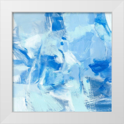 Blue Light II White Modern Wood Framed Art Print by Long, Christina