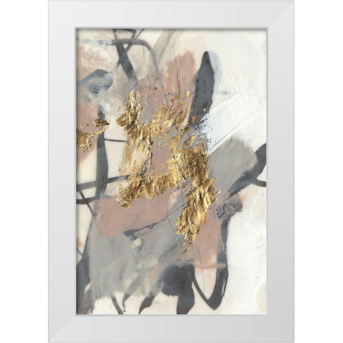 Golden Blush II White Modern Wood Framed Art Print by Goldberger, Jennifer
