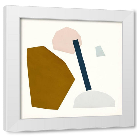 Lapidary I White Modern Wood Framed Art Print by Borges, Victoria