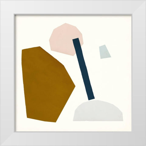 Lapidary I White Modern Wood Framed Art Print by Borges, Victoria