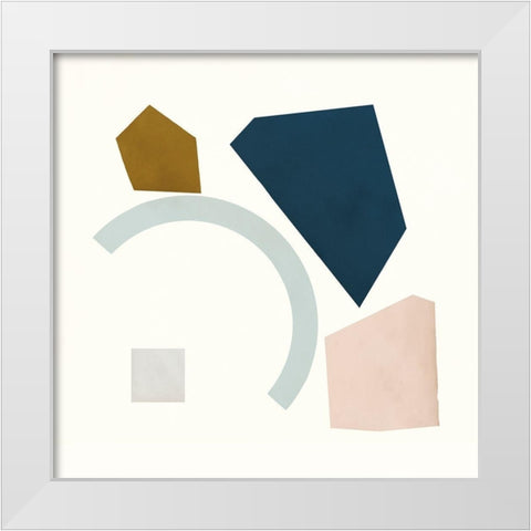 Lapidary II White Modern Wood Framed Art Print by Borges, Victoria