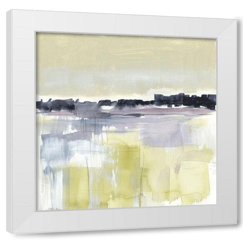 Violet and Olive Field I White Modern Wood Framed Art Print by Goldberger, Jennifer